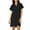 Black, variant on Womens Dresses Casual Solid Color Short Sleeve Keyhole Neck Shift Shirt Dresses Ideal for Office and Summer Daily Wear, Size S-XXL