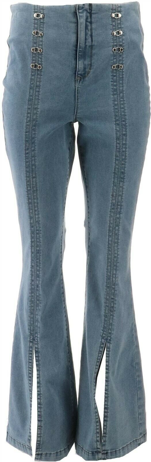 skinny girl high rise flare jeans