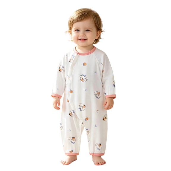 KPOPLK Toddler Girl Pajamas Cotton Kids Pajamas for Girls Long Sleeve Pajama Set 2 Piece Snug Fit Pjs Set 6 9 12 Months 2T 3T 4T 5T(1-2 Years,White)
