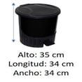 thumbnail image 4 of Bote de Basura Plastic Trends Redondo con Pedal 14 Litros, 4 of 4