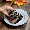 thumbnail image 4 of Brown Teal Red Boho Kitchen Towel Dish Cloths Set of 3, Microfiber Soft Kitchen Hand Towels, Southwestern Vintage Geometric Art Absorbent Quick Drying Dishcloths 18 x 28 Inches, 4 of 8