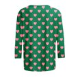thumbnail image 7 of Shihyeh Women Halloween Jackolantern Print Blouse V Neck 3/4 Sleeve Flare Sleeve Button Front Dressy Casual Top for Adult, 7 of 7