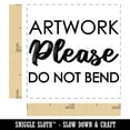 thumbnail image 2 of Artwork Please Do Not Bend Self-Inking Rubber Stamp Ink Stamper - Pink Ink - Small 1 Inch, 2 of 7