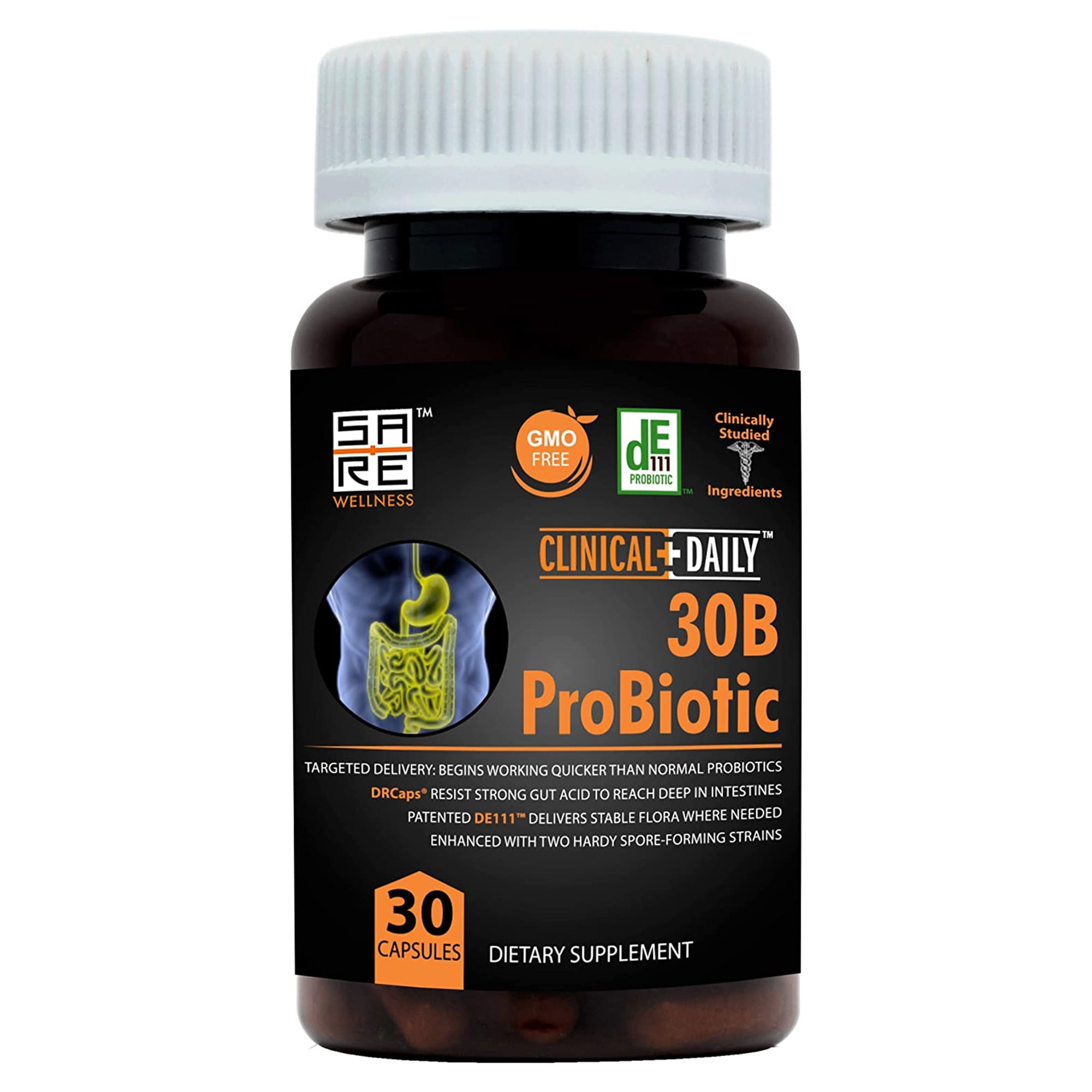 Clinical Daily 30B Probiotic Vegan Probiotics Supplement for Digestive