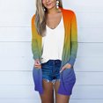 thumbnail image 2 of ZQGJB Lightweight Cardigans for Women Fall Trendy Thin Jacket Open Front Kimono Cardigan Cover Ups Tie Dye Printed Loose Fit Casual Outwear Top with Pockets Multicolor XXL, 2 of 4