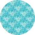 thumbnail image 1 of Ahgly Company Machine Washable Indoor Round Transitional Bright Turquoise Blue Area Rugs, 4' Round, 1 of 7