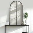 thumbnail image 2 of 55"x28" Arched Wall Mirror Window Mirror,Black, 2 of 5