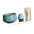 thumbnail image 2 of Juego de Matcha japonés cuenco tradicional Soporte de cerámica kit hecho a mano 4 piezas Azul Yotijar, 2 of 10