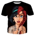 thumbnail image 1 of Disney Prinzessin Punk camiseta Sommer Streetwear Unisex camisetas 3d Printe Neuheit Mode Männer Kleidung Hip Hop Casual Top xuanjing unisex, 1 of 2