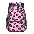 thumbnail image 2 of Purple and Pink Leopard Print Backpack for School, Cute School Bag with Adjustable Shoulder Straps and Padded Back, 16.9"x12.6"x5.9", 2 of 5
