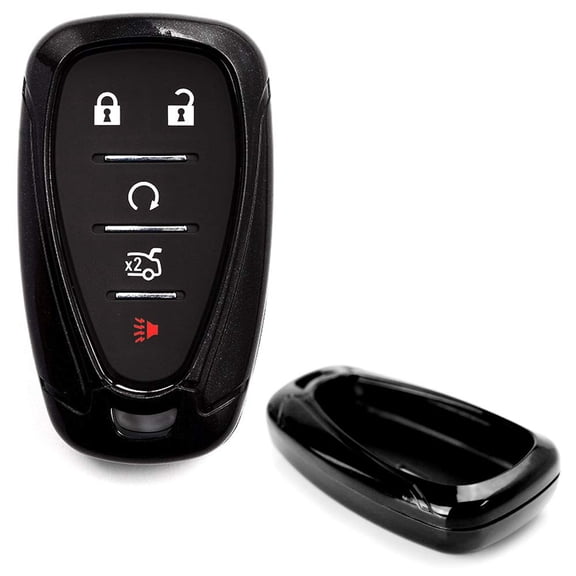 Metallic Black Hard Plastic Shell Smart Key Fob Cover For 2016-up Camaro Cruze Spark Volt, 2017-up Malibu Bolt Sonic Trax, etc