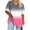 Hot Pink, variant on Plus Size Tops for Women Plus Size Tops Tie Dye V Neck Shirt Floral Camo Summer Short Sleeve Tunic Oversized Ladies Blouse