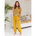 thumbnail image 2 of ORUYROP Ensemble 2 Pcs pour Femmes Ensemble de Détente Tendance Pull Tricoté Manches Courtes Mode, 2 of 6