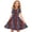 Multicolor, variant on Girls 4th of July Dresses Independence Day's Print Fashion Cute Midi Dress Red and White Stars Flag Patriotic Graphic Flowy Crew Neck Short Sleeve Outfits, for 4-13 Years