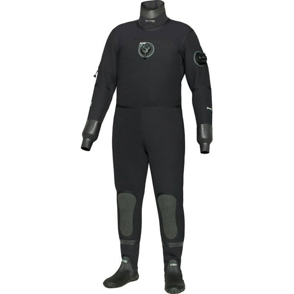 Bare D6 HD Pro Dry Suit, Black - S