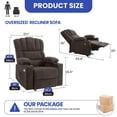 thumbnail image 7 of ModFusion Recliner, Brown Fabric, Indoor and Living Room Use, Massage and USB Port Features, 7 of 7