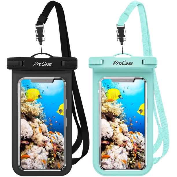 Funda impermeable para teléfono ProCase, paquete de 2, para iPhone/Galaxy