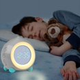 thumbnail image 3 of (Blanco) Reloj despertador para niños Dígitos luminosos, luz LED Luz nocturna para despertar, Mañana Noche Niños Volumen ajustable Posponer USB Reloj despertador recargable Luz nocturna, 3 of 5