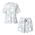 thumbnail image 4 of Kdxio Rabbit And Star Print Pajamas Sets for Women Short-Sleeved Pjs with Lounge Shorts Two Piece Sleepwear S-4XL, 4 of 9