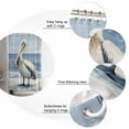 thumbnail image 5 of Coastal Pelican Shower Curtains for Bathroom Waterproof Fabric Bath Curtains Decor Bath Tub Curtain Modernism Art Oil Painting Birds Decorative Shower Curtain Sets with 12 Hooks, 72x72 Inch, 5 of 6