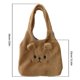thumbnail image 5 of Bolso de mano de gran capacidad con diseño bonito para mujer, material de tela, ligero y duradero, perfecto para estudiantes., 5 of 5