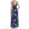 thumbnail image 3 of FAME AND PARTNERS $269 Womens New 1182 Blue Printed Wrap Dress 6 B+B, 3 of 3