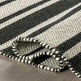 thumbnail image 5 of Rugs USA Bowery Striped Wool Area Rug, 8' 6" x 11' 6", Bowery Charcoal, 5 of 8