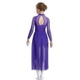 thumbnail image 3 of iixpin Kids Girls Jazz Latin Dance Performance Outfits Salsa Tango Tutu Dress Lyrical Dancewear Ballet Leotards Purple 16, 3 of 6