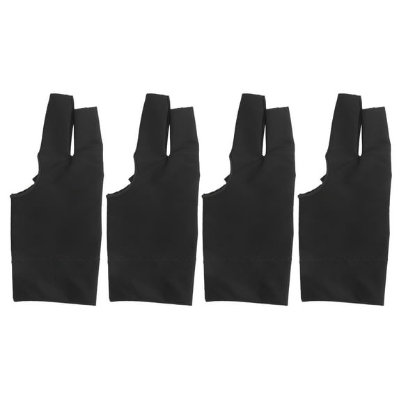 YOUTHINK Snooker Billiard Glove,4pcs Unisex Snooker Billiard Glove Pool Left Right Hand Open Three Finger Gloves,Billiard Glove