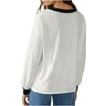 thumbnail image 5 of ZJXFGS Womens Crewneck Sweatshirt,Women Sweatshirt,Sweat Shirts for Womens,Womens Sweatshirts,Sweatshirt Women,Cotton Sweaters for Women White L, 5 of 6