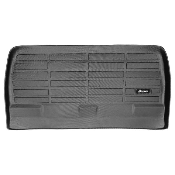 Ikon Motorsports TPE Cargo Trunk Liner Fits 2018-2026 Honda Odyssey Behind 3rd Row Seating, Custom Fit All Weather Protection Heavy Duty Cargo Mats Protector, Black