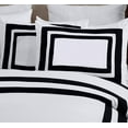 thumbnail image 3 of Chezmoi Collection Wyatt 7-Piece Queen Bed in a Bag Comforter Set with Sheets Hotel Style White/Black Square Pattern Bedding Set, 3 of 8