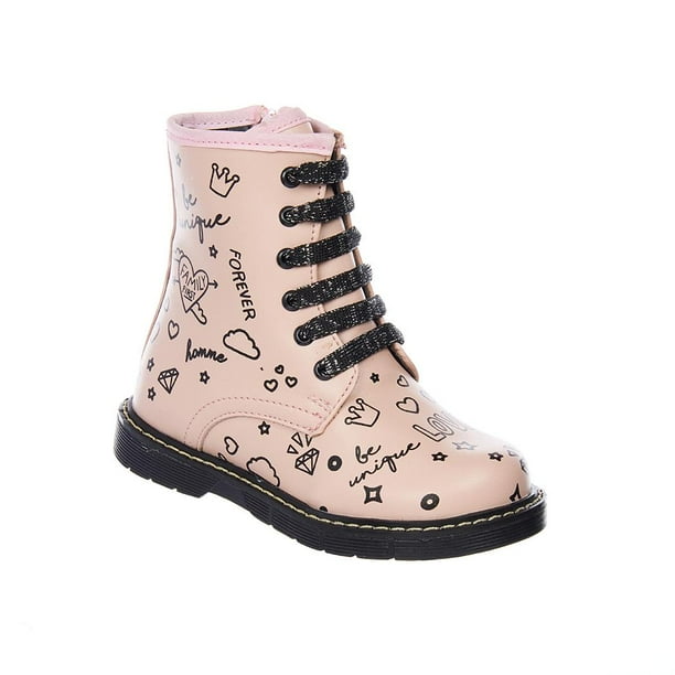 Botas Niña Casual Rosas Moda Infantil Tipo Piel Estrellas rosa 17 Incógnita 008A1A