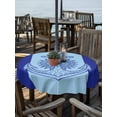 thumbnail image 2 of Outdoor Tablecloth with Umbrella Hole Zipper Navy Blue Anchor Round Tablecloth 54" Waterproof Outside Table Cloth Nautical Mandalas Boho Modern Abstract Patio Table Cover Tablecloths for Picnic Party, 2 of 8