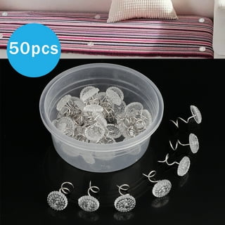 Moosup Household Sheet Dust Ruffle Pins, Non-Slip, Bed Skirt Pins, Clear Heads Twist Pins, for Upholstery, Slipcovers and Bedskirts, Bedskirt Pins