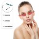 thumbnail image 5 of FELTECHELECTR 1 pieza de gafas de sol de moda de metal transparente sin marco para fiestas, mujeres y niñas (rojo), 5 of 7