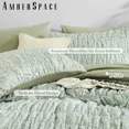 thumbnail image 5 of Amberspace Puff 7-piece Bed in a Bag Comforter Set with Sheets,Sage Green,King, 5 of 8