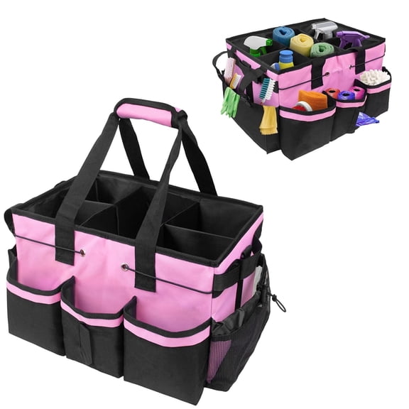 LANGSONGHONG Large Cleaning Caddy Bag, with Multi Pockets, for Car Accessories, Cleaners, Under Sink and Housekeeper