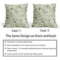 thumbnail image 6 of Spring Leaf Pillow Covers 16x16 Set of 2 Rustic Watercolor Sage Green Leaves Flower Print Vintage Decorative Outdoor Throw Pillows Holiday Cushion Covers Farmhouse Decor for Couch Sofa Bed, 6 of 6