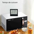 thumbnail image 3 of Reloj despertador digital plateado (negro) Pantalla LCD de temperatura de escritorio, 3 of 4
