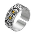 thumbnail image 1 of Jewelry On Clearance Temperament Cold Wind Personality Retro Hollow Owl Open Silver C, 1 of 5