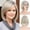 ash blonde, variant on Side Part Bob Wig for Women, Easy Styling, Daily Wear, Party and Costume Styling, a wearable hairpiece for daily wear, party and costume styling, and special event styling and outfit changes
