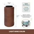 thumbnail image 3 of The Beadsmith Knot It Waxed Polyester Cord – Light Wine Color – 0.7mm Diameter – Light Wax, 144 Meters (472 Feet) Per Spool – Make Jewelry, Macrame, Friendship Bracelets and DIY Crafts, 3 of 6