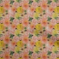 thumbnail image 1 of oneOone Tissu Polyester Spandex Orange Aquarelle Floral Matériel de Robe Tissu Imprimé Tissu au Mètre 56 Pouces de Large-Ab, 1 of 5