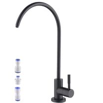 Drinking Water Faucet Matte Black Kitchen Water Purifier Faucet for Non-Air Gap R.O. Water Filtration System