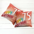 thumbnail image 6 of Ambesonne Birthday Throw Pillow Cover 2 Pack, Age 75, 24", Multicolor, 6 of 7
