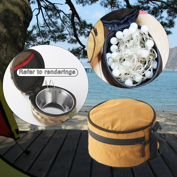 Bolsa de Almacenamiento Cup shamjiam Estuche para Mochileros Camping amarillo