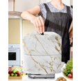 thumbnail image 2 of White Gold Abstract Stand Mixer Dust Cover with Storage Pocket & Handles, Modern Marble Geometric Fits All Tilt Head & Bowl Lift Kitchen Appliance Cover Organizer Bag Accessories, 6-8 Quart, 2 of 6