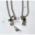 thumbnail image 2 of uds collares de parejas de acero inoxidable astronomía astronauta collar de pareja a juego, 2 of 5