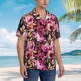 thumbnail image 5 of Daiia Rose Flowers Hawaiian Shirt for Men Gentle Cotton Regular Short Sleeve Casual-3X-Large, 5 of 9